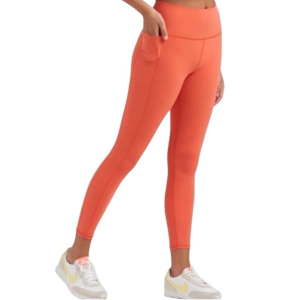 Vuori Orange High-Waist Pocket Leggings